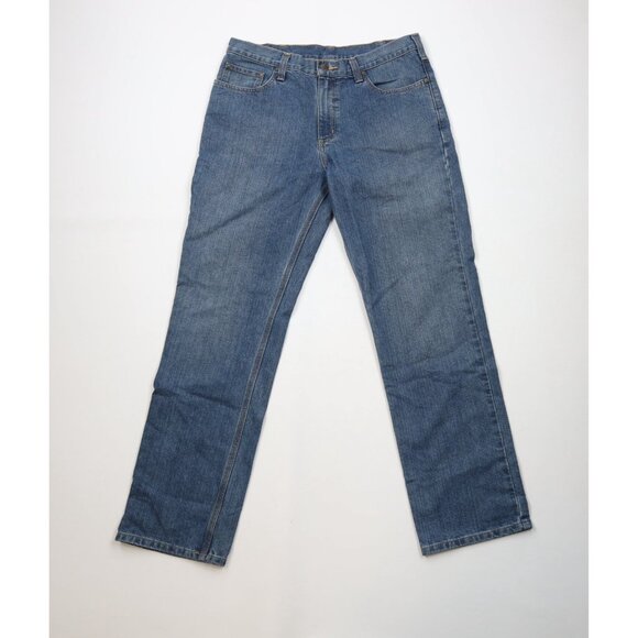 Vintage Y2K Carhartt Mens 34x32 Faded Spell Out Relaxed Fit Straight Leg Jeans